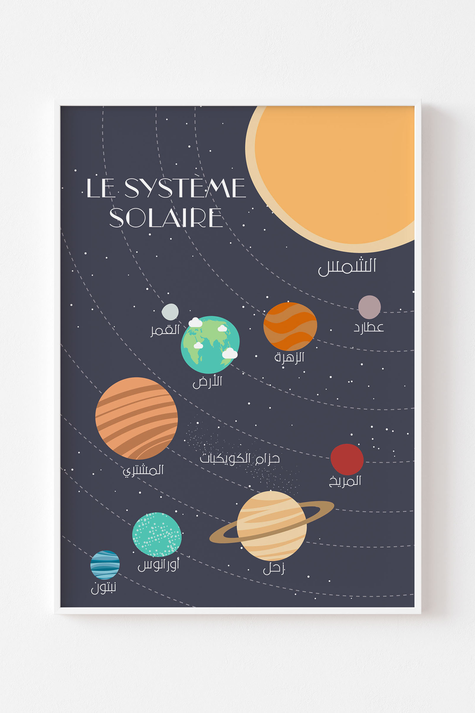 Poster Système solaire en Arabe image